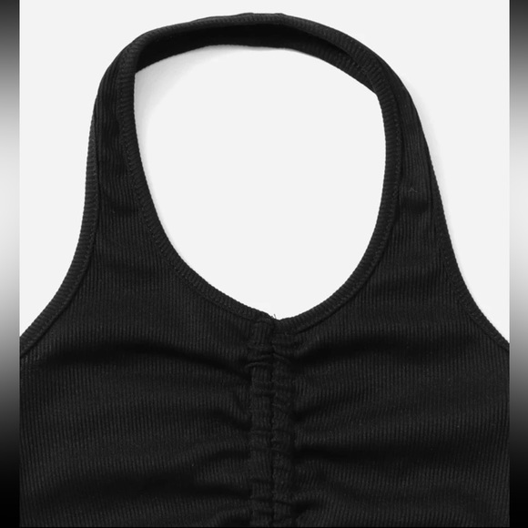 Drawstring Ruched Halter Top - Picture 3 of 4